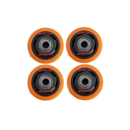 Roue en polyuréthane de fleur d'oranger 3 pouces haute résistance avec roulement double