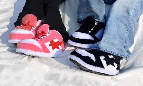 Image of CUTEGAL Sneaker Slippers Star Fluffy Shoes Memory Foam One Size Indoor Comfy and Trendy for Men Unisex Home Pantuflas