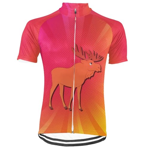 Personalizar Moose Hombre Camiseta De Ciclismo Manga Corta Bicicletas Maillots (FR/ES, Letras, 3XL, Regular, Regular, MS8016)