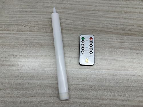 Velas cónicas sin llama anticaída y sin goteo de cera con temporizador y mando a distancia 6 piezas