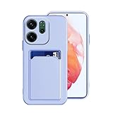Anlalish Compatible with Oppo Reno 15 Pro Case with Card Holder, Phone Case for Oppo Reno 15 Pro Silicone TPU Shockproof Protective Cases for Women/Men (Purple)