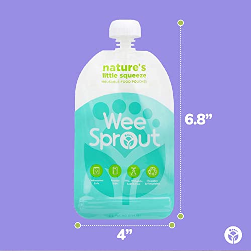 Weesprout Double Zipper Reusable Food Pouches (Original, 7 Fl Oz) #TOP2