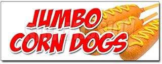 24" Jumbo Corn Dogs Decal Sticker Cornbread deep Fried on a Stick hot Fresh
