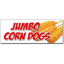 24" Jumbo Corn Dogs Decal Sticker Cornbread deep Fried on a Stick hot Fresh