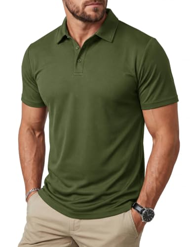 Polo de golf à séchage rapide MAGCOMSEN anti-transpiration pour homme