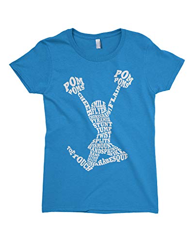 Threadrock Big Girls' Cheerleader Cheer Typography