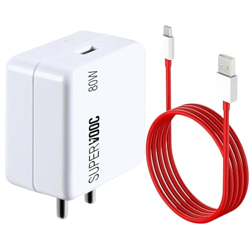 Image of 80W Charger Original 80W Ultra Fast Charger with USB to C Dash SUPERVOOC Cable for Oneplus 12 /12r /11 /11R /10 /10R /9 /9R /Nord 4 / Ce4 / Ce3 / Ce4 Lite 5G and Other Devices