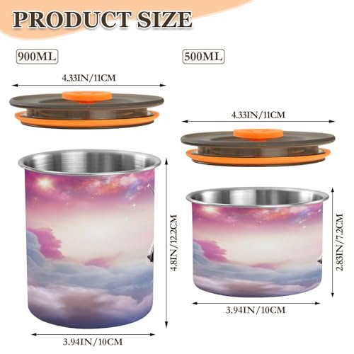 Contenedor de café hermético de acero inoxidable Blueangle 500 ml miniatura 2