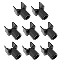 Create idea 8 Stück U-Typ-Schienenführung, 4,2 x 2,2 x 2 cm, für Rollstuhl, Schwarz