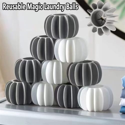 Image of SHUTTLE ART 6Pcs Anti-Winding Washing Machine Balls, Reusable Soft Silicone Washing Balls, Alternative for Quick Washing Machines, Laundry Balls Scrubbing Balls