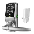 Lockly Secure Plus with Wi-Fi Smart Door Lock, Keyless Entry Door Lock, PIN Genie® Keypad, 3D Biometric Fingerprint Sensor, Voice Control, Auto Lock - Satin Nickel