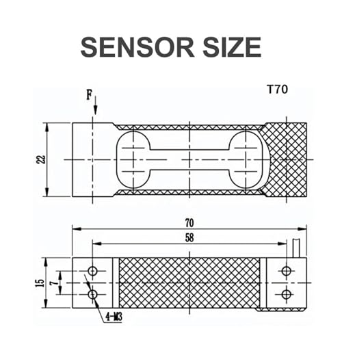 Báscula electrónica exacta mediante sensor de pesaje voladizo T70 de 1KG 5