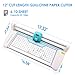 4-in-1 Rotary Paper Trimmer,Portable Rotary Paper Cutter for Crafting with Visual one-Click Blade Switching,Straight, Perforating,Wavy,Folding,12IN Cutting Length for Cardstock,Photos,Scrapbooking