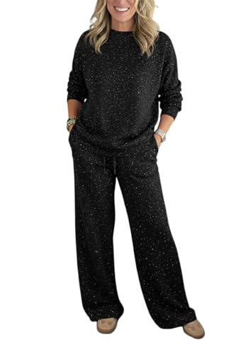 Ensemble à paillettes 2 pièces chaud et confortable automne hiver