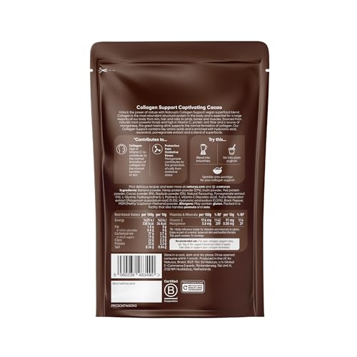 Naturya Vegan Superfood Collagen Support Captivating Cacao 140 G – Plant-Powered Collagen-Builder With Vitamin C, Hyaluronic Acid & Rich Cacao Flavour - 2