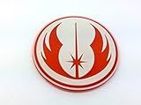 Patch Nation Order of Jedi Rot Leuchten im Dunkeln PVC Airsoft Paintball Klett Emblem Abzeichen