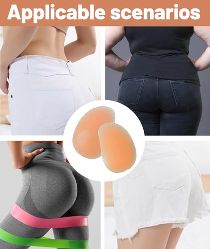 Image of 2 Pcs Hip Pads for Women, Butt Pads for Women, Hip Dip Shaper for Women, Comfortable Padded Inserts for Body Contouring Under Formal Dresses and Tight Clothing Beige