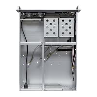 ATX Unykach UK2130 Rack-Gehäuse, 19 Zoll, 2U, 600 mm, professionelles Servergehäuse, 6 Einschübe (4 x 3,5 + 2 x 2,5), USB-C 3.2, 5 PWM-Lüfter, kompatibel mit High-End-GPUs – Ansicht 4