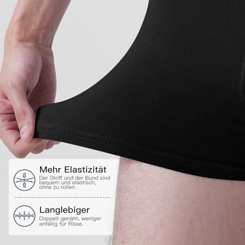 Fullluwaa Boxershorts Herren 8er Pack Unterhosen Männer Baumwolle Men Retroshorts Boxer Unterwäsche M, L, XL, XXL, 3XL, 4XL