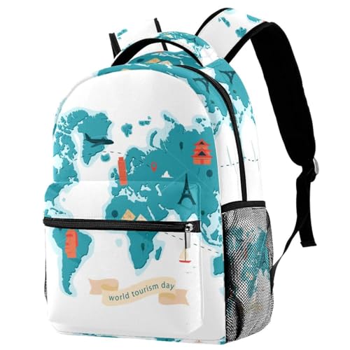 Sac de voyage décontracté imprimé tourisme pour les sorties et escapades des filles