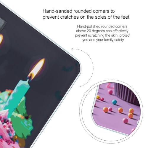 Báscula Digital de Vidrio Templado Colorful Happy Birthday Cupcakes miniatura 4