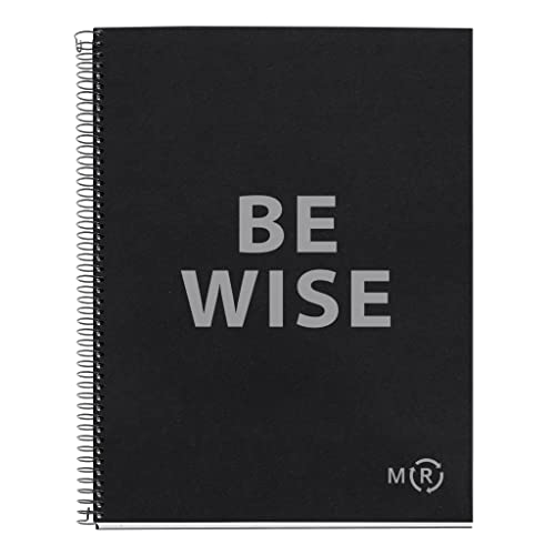 Miquelrius - Pack of 3 A4 Be Eco Notebooks 80 Sheets 90gsm 5 x 5mm Grid 1 Colour Strip 4 Holes Recycled Cover - Image 4