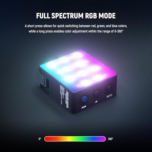 Image of NEEWER Basics Magnetic RGB Action Camera Light Compatible with DJI OSMO Nano Action 3 4 5 Pro Cage NEEWER AC009 PRO Pocket 3 Accessories Adapter, 1.5W Fill Light Attachment for Video Recording, M26