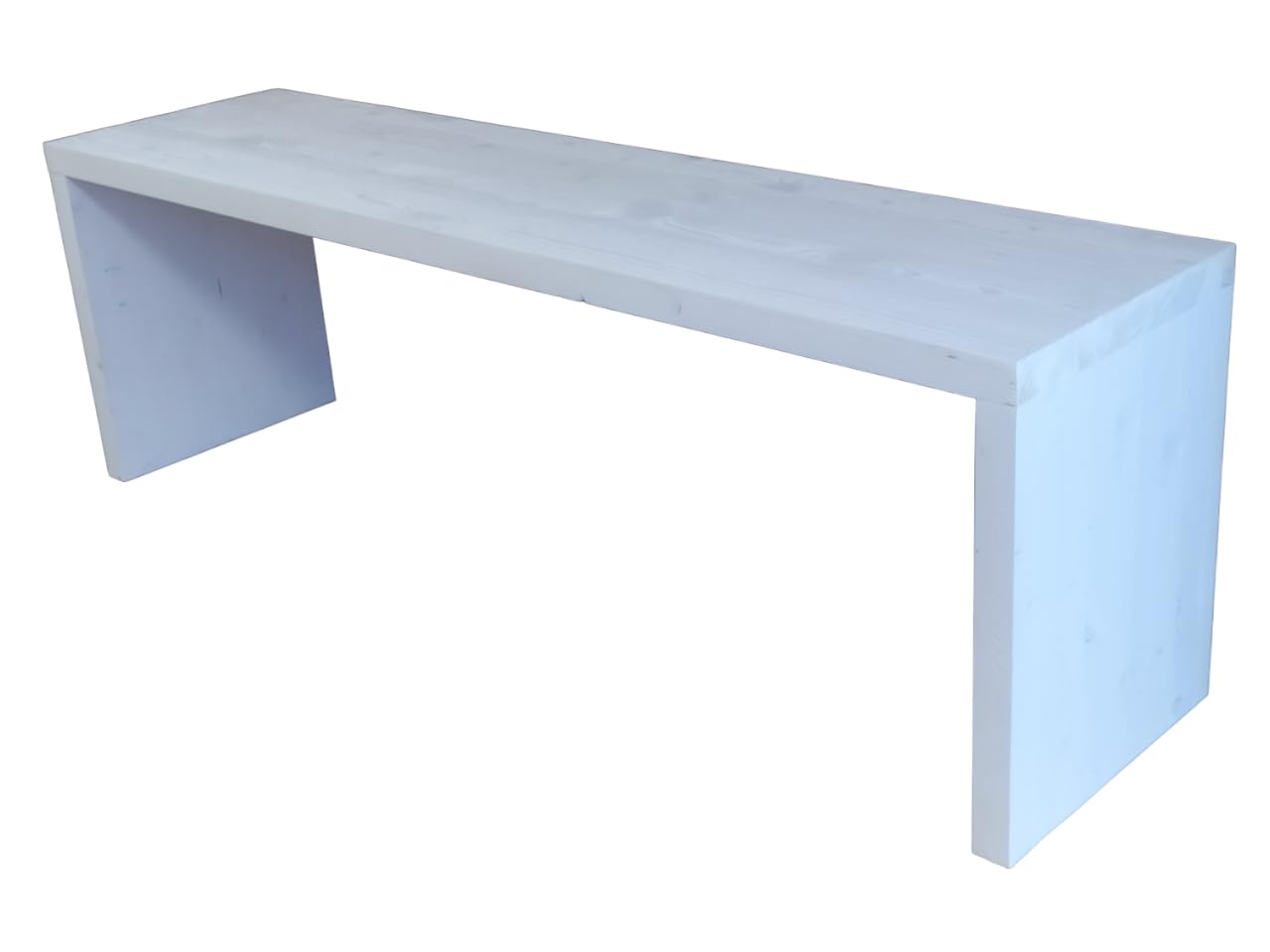 TOTAL WOOD 2012 Panca Panchina in Legno Abete Interno Esterno 150x38.5x45 cm impregnata Bianco decapato Anche su Misura