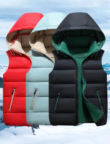 Happy Cherry Kids Down Jacket Hooded Vest Winter Jacket for Boys Hoodies Padded Jackets Girls Outwear Coat 3-14 Years2