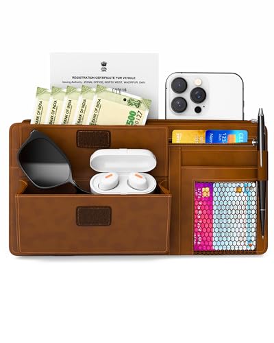 Image of FEDUS Pack of 2 Premium Car Sun Visor Organizer and Storage Car Document Holder, Sunglasses Holder for Car, Car All New Accessories Multipocket Pouch Auto Interior Accessories for Truck, SUV, Van