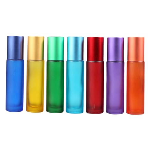 LIFKOME Botellas De Perfume De Botellas De Rodillo Vacías Para Aceites Esenciales y Cremas Colores Mixtos Para Viajes y Uso Personal