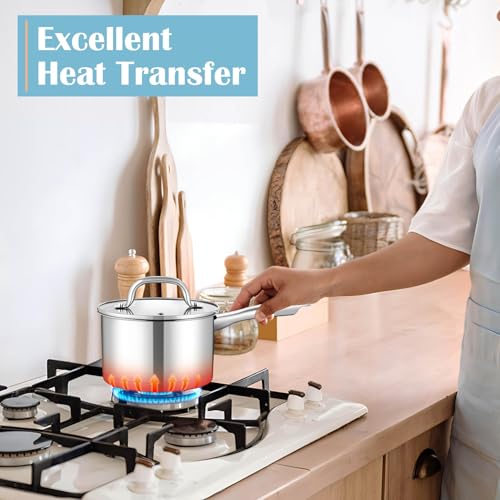 Casserole triple épaisseur induction 2.5L avec graduation interne précise - 6
