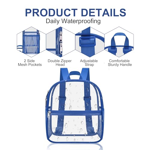 Image of Clear Backpack Stadium Approved, Stadium Bag Clear Bag 12 x 6 x 11 in