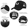 Enwokran Baseball Cap Mens Quirky Bizarre Embroidery Hats Unisex, Hip Hop Trucker Caps Adjustable Mesh Back UPF 50+ UV Protection Summer Sun Hat Sports Cap (Black) #2