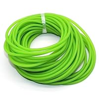 2/5/10M 1632 Tubo di gomma in lattice naturale Elastica Bungee per catapulta Elastici di diametro 3,2 mm e 3,6 mm-Verde fluorescente, 2 m, ID 1,7 mm x 4,5 mm