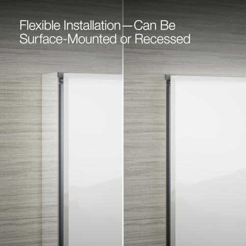Image of Kohler Frameless Bathroom Mirror Medicine Cabinet, 20 in x 26 in