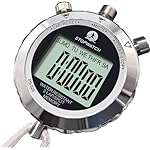 Stopwatch, Metal Stop Watch for Sports 10/100/400 Laps, Stopwatches Timer for Coach Sports Running with 0.01second & 0.001second Timing, Conutdown, Alarm