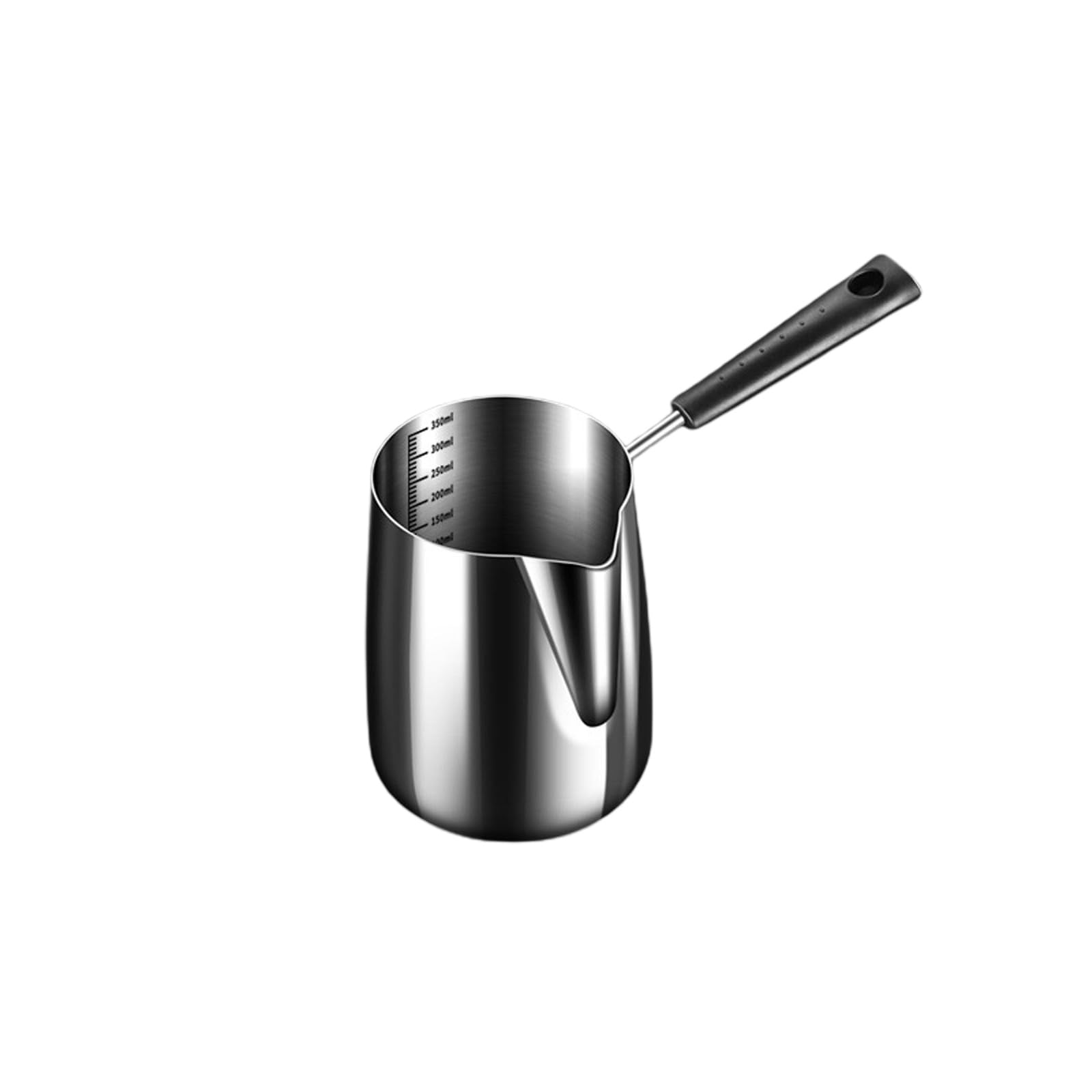 NEWFT Sauce Pan Stainless Steel Long Handle Butter Pan Stockpots for Milk