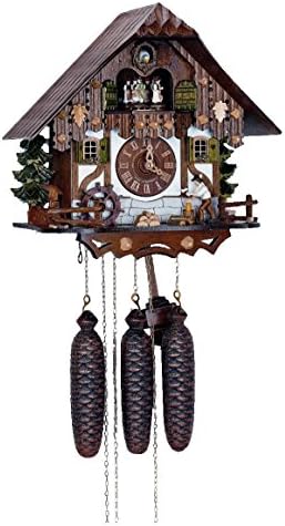 8-Day 12.6 in. Tall Black Forest House Cuckoo Clock