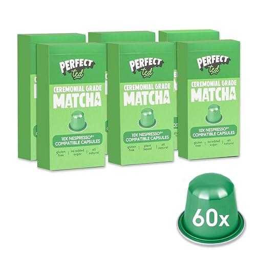Perfect Ted Kapseln | Original | 60 Kapseln kompatibel mit Nespresso®- Maschinen | Matcha-Pulver in zeremonieller Qualität | Matcha Latte | Japanischer Herkunft Perfect Ted Kapseln | Original | 60 Kapseln kompatibel mit Nespresso®- Maschinen | Matcha-Pulver in zeremonieller Qualität | Matcha Latte | Japanischer Herkunft