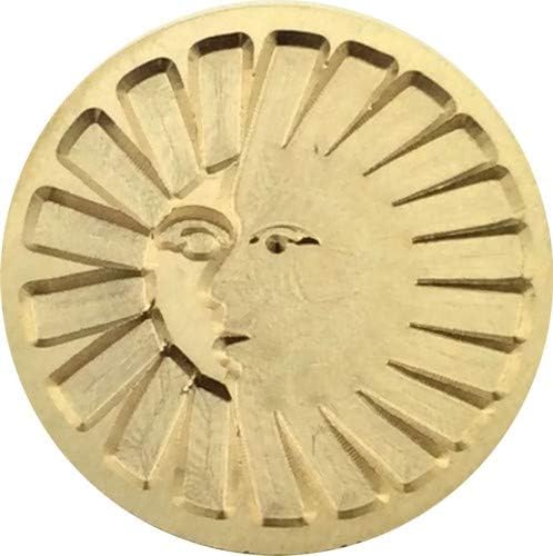 Sun/Moon Faces 7/8" Diameter Wax Seal Stamp by Seasons Creations