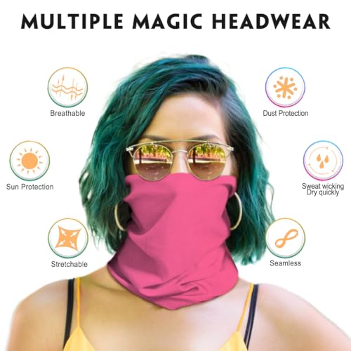 Image of Venswell Neck Gaiter Face Mask Men Women,Seamless Bandana Rave Face Cover Scarf Mask,Balaclava,Headband, Head Wrap,Headwear