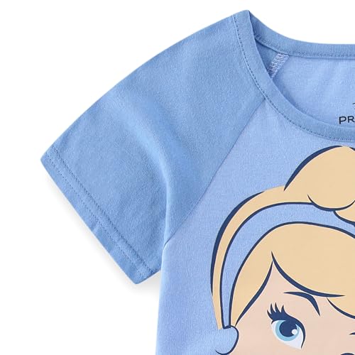 Image of Disney Princess Frozen Minnie Mouse Girls Short Sleeve T-Shirt and French Terry Shorts Set for Toddlers to Big Kids