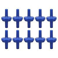 Fafeicy 10 Stück PP 1-Wege Rückschlagventil, Durchsichtiges Turm-Wasserabsperrventil für Tauchpumpen, Unidirektionales Ventil mit Widerhaken-Anschluss, 4mm Blau