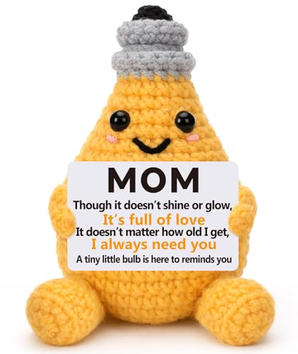 Hweijm Mini Crochet Bulb Mothers Day Birthday Easter Gifts from Daughter Son Mom Bonus Step...