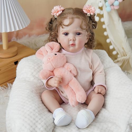 Brastoy Bebê Reborn Boneca Silicone Menina Rosa Realista Pintado ...