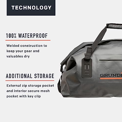 Grundens Shackleton 2.0 Duffel 105L - Waterproof, Welded Construction, Roll Top Closure, and External Secure Zipper Storage for Fishing and Outdoor Use, Anchor3