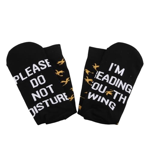 TSOTMO Bookish Socks Gifts For Readers Please Do Not Disturb I’m Reading F Wing Socks Gift4