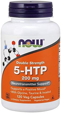 Now Foods 5-HTP 200 miligramos 120 Vcaps Paquete de 2