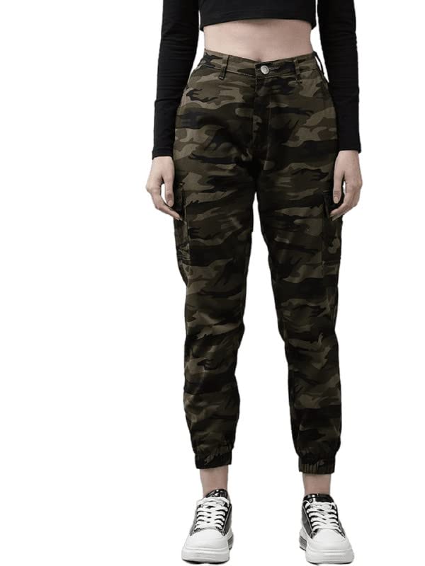 THE DRY STATERelaxed Women Green Cotto Trousers